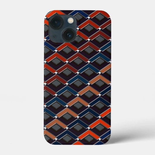 Kleurrijke zigzag Karo-stappen Case-Mate iPhone Case (Achterkant)
