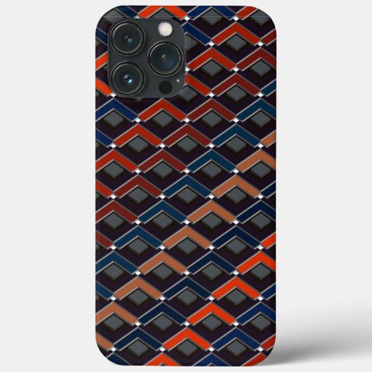 Kleurrijke zigzag Karo-stappen Case-Mate iPhone Ho Case (Achterkant)