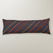 kleurrijke zigzag Karo-stappen Lichaamskussen (Achterkant)