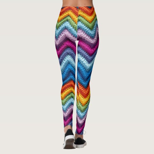 Kleurrijke zigzag leggings (Achterkant)