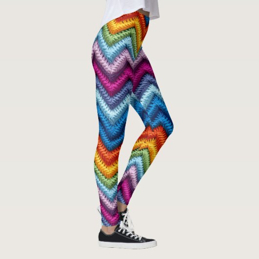 Kleurrijke zigzag leggings (Rechts)
