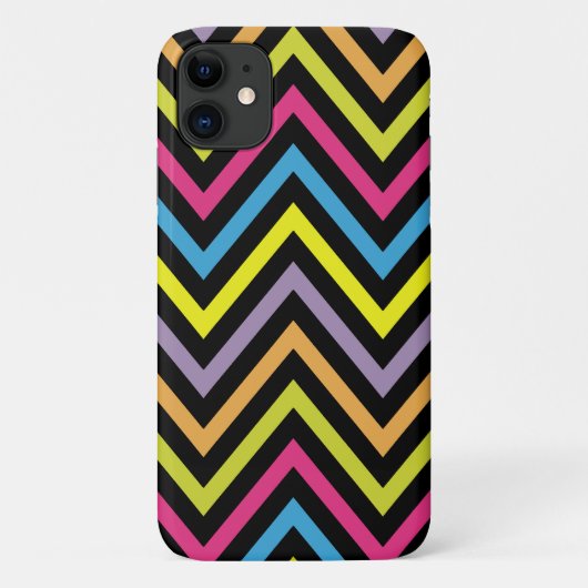 kleurrijke zigzag, regenboogzigzag, kleurrijke Che Case-Mate iPhone Case (Achterkant)