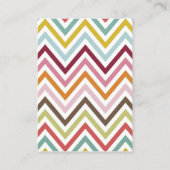 kleurrijke zigzag, regenboogzigzag, kleurrijke Che Visitekaartje (Achterkant)