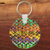 kleurrijke zigzag sleutelhanger (Voorkant)