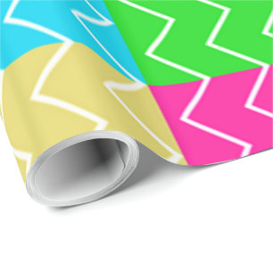Kleurrijke zigzagpatronen cadeaupapier