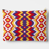 Kleurrijke zigzagpatroon make-up accessoire zakje etui (Achterkant)