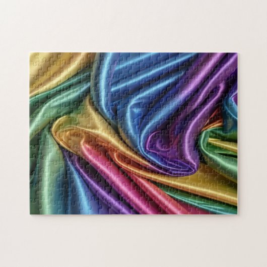 Kleurrijke zijde - legpuzzel (Horizontaal)