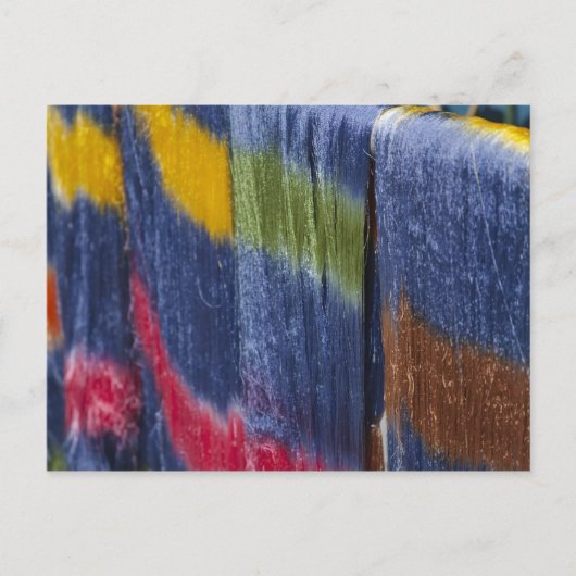 Kleurrijke zijdedraden, Mandalay, Myanmar Briefkaart (Voorkant)