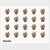 Kleurrijke zilveren abstracte sticker kunst (Vel)