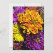 Kleurrijke Zinnia Bloemen Post Bruiloft Brunch Kaart (Achterkant)