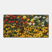 Kleurrijke Zinnia's en Gouden Rudbeckias Bloemen Bureaumat (Voorkant)
