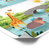 Kleurrijke Zoek de Verschillen Puzzelposter  Poster (Hoek)