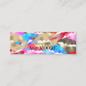 Kleurrijke zoemelspatspatplons mini visitekaartje (Voorkant)