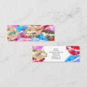 Kleurrijke zoemelspatspatplons mini visitekaartje (Voorkant / Achterkant)