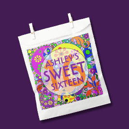 Kleurrijke zoete 16 Verjaardag Bedankzakje