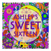 Kleurrijke zoete 16 Verjaardag Perfect Poster (Voorkant)