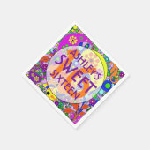 Kleurrijke zoete 16 verjaardagsfeestjes servetten (Hoek)