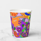 Kleurrijke zoete 16 verjaardagsfeestjes servetten papieren bekers (Achterkant)