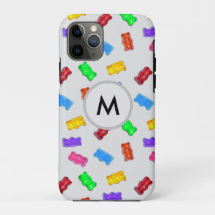 Kleurrijke zoete beren op zilver Case-Mate iPhone case