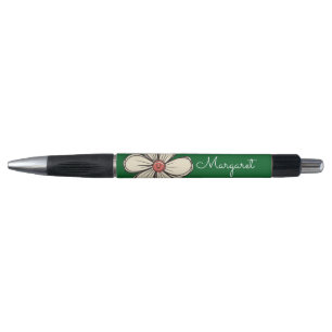 Kleurrijke Zoete Doodle Bloem Aangepaste Naam Pen