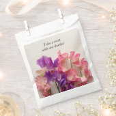 Kleurrijke zoete erwten bedankzakje (Geknipt)