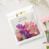 Kleurrijke zoete erwten bedankzakje (Gezegeld)