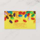Kleurrijke zoete geleidebonen visitekaartje (Achterkant)