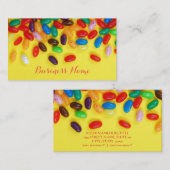 Kleurrijke zoete geleidebonen visitekaartje (Voorkant / Achterkant)