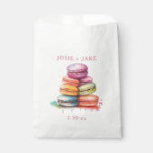 Kleurrijke zoete macarons gunst tassen bedankzakje (Voorkant)