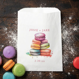 Kleurrijke zoete macarons gunst tassen bedankzakje
