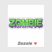 Kleurrijke zombie sticker (Vel)