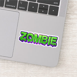 Kleurrijke zombie sticker