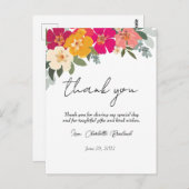 Kleurrijke Zomer Bloem Bruidsfeest Bedankt  Briefkaart (Voorkant / Achterkant)