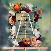 Kleurrijke zomer bloemen bruiloft acryl bord (Neutraal)