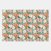 Kleurrijke zomer bloemen inpakpapier vel (Voorkant)