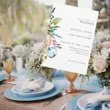 Kleurrijke zomer bloemenbruiloft