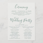 Kleurrijke zomer bloemenbruiloft programmakaart (Achterkant)