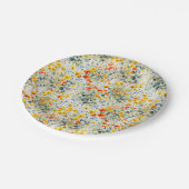 Kleurrijke zomer bloemenpatroon bruiloft papieren bordje (Gekanteld)