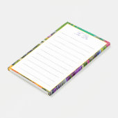 Kleurrijke zomer bloementuin grenzen post-it® notes (Schuin)