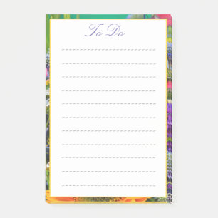 Kleurrijke zomer bloementuin grenzen post-it® notes
