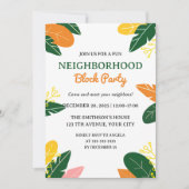 Kleurrijke Zomer Buurt Block Party Kaart (Voorkant)