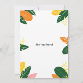 Kleurrijke Zomer Buurt Block Party Kaart (Achterkant)