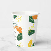 Kleurrijke Zomer Buurt Block Party Papieren Bekers (Links)