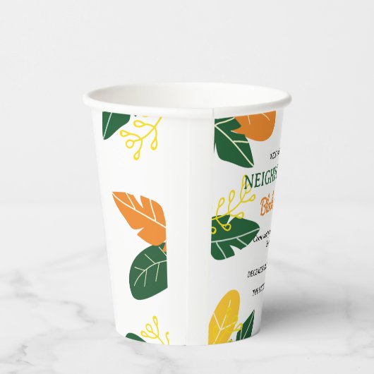 Kleurrijke Zomer Buurt Block Party Papieren Bekers (Rechts)