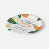 Kleurrijke Zomer Buurt Block Party Papieren Bordje (Gekanteld)