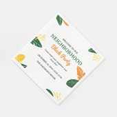 Kleurrijke Zomer Buurt Block Party Servet (Hoek)