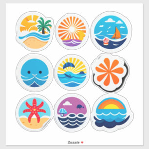 Kleurrijke Zomer Emoji Sticker