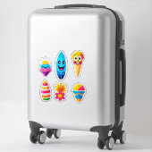 Kleurrijke Zomer Emoji Sticker (Koffer)