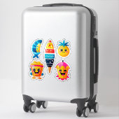 Kleurrijke Zomer Emoji Sticker (Koffer)