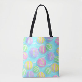 KLEURRIJKE ZOMER- EN STRANDTHEMA SCÈNE TOTE BAG